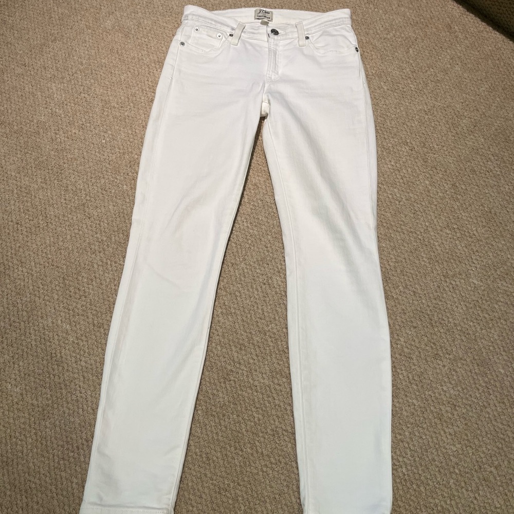 J.Crew 8” WHITE Toothpick Jeans